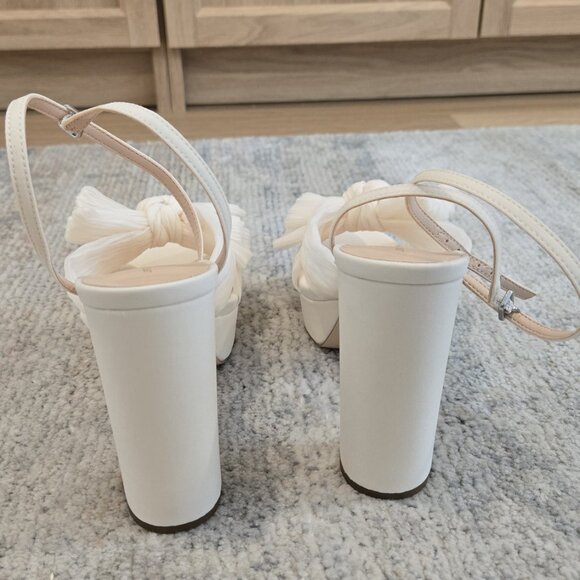 NWT Loeffler Randall Natalia Pearl Platform Bow Heel Size 7.5 - Picture 3 of 10